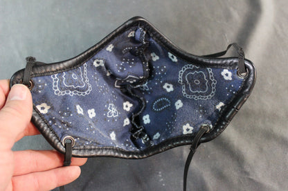 Perforated Leather Face Mask with Filter Pouch - view 12