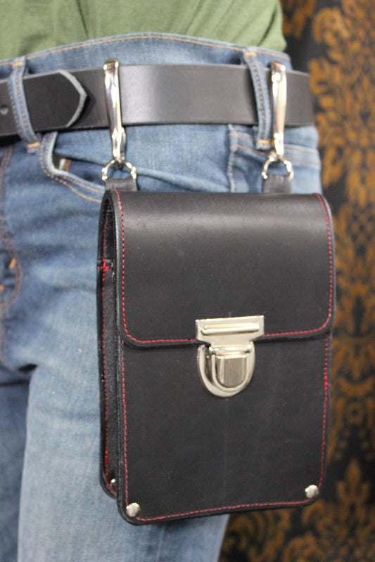 Leather Phone Case with Catch Tuck Lock - front view