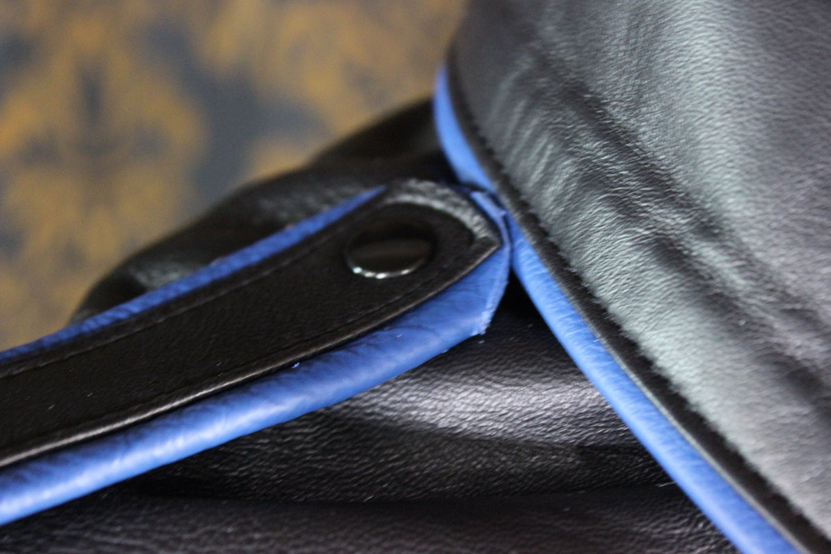 Formal Leather Short Sleeve Shirt with Piping - view 10