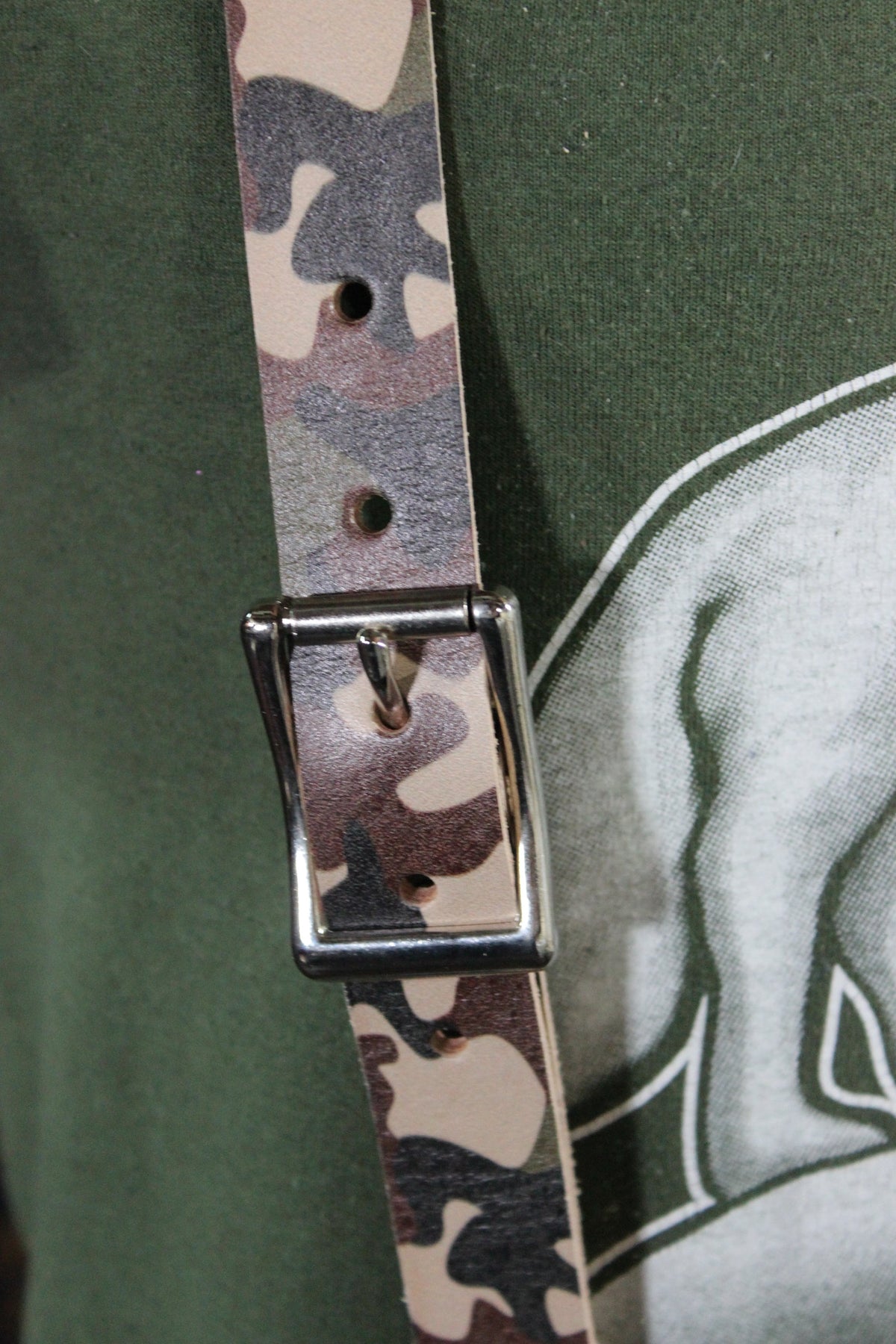 Limited Edition Camouflage Leather Convertible Suspenders - view 2