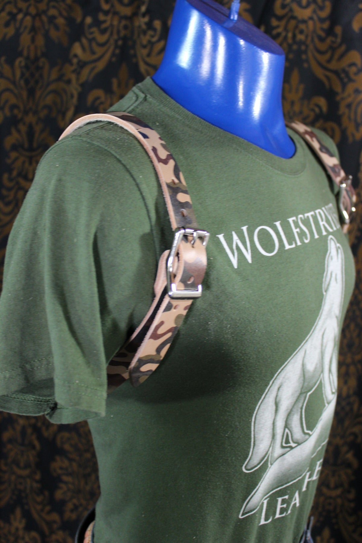 Limited Edition Camouflage Leather Convertible Suspenders - view 6