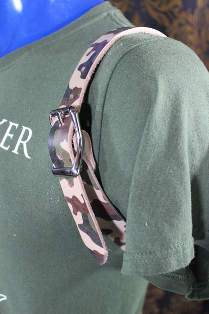 Limited Edition Camouflage Leather Convertible Suspenders - view 7