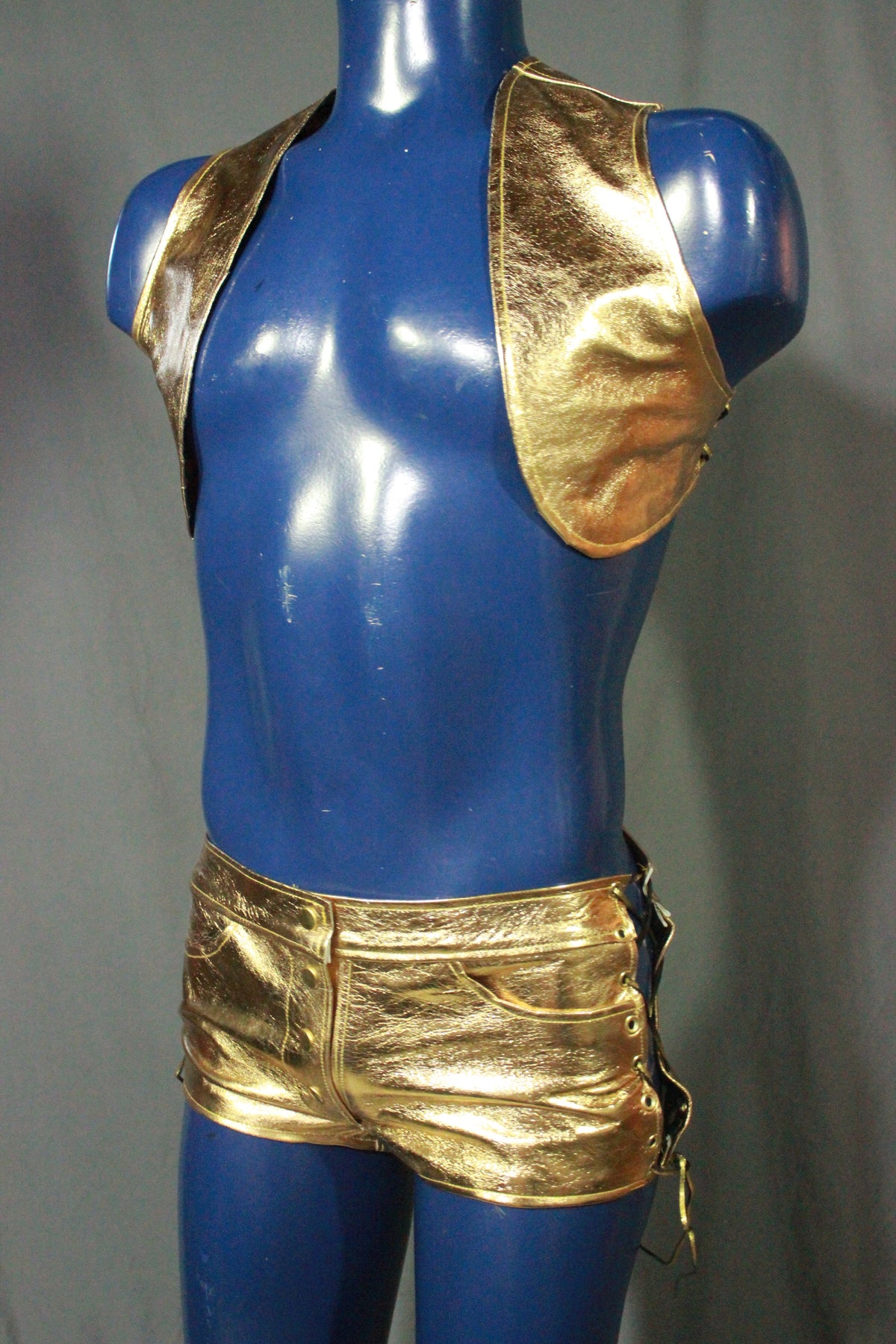 Lascivious's Golden Bolero & Booty Shorts - front view