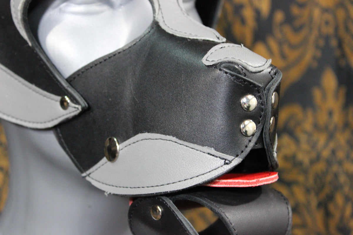 Husky style Pup Hood in Black and Gray - view 14