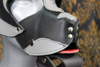 Husky style Pup Hood in Black and Gray - view 14