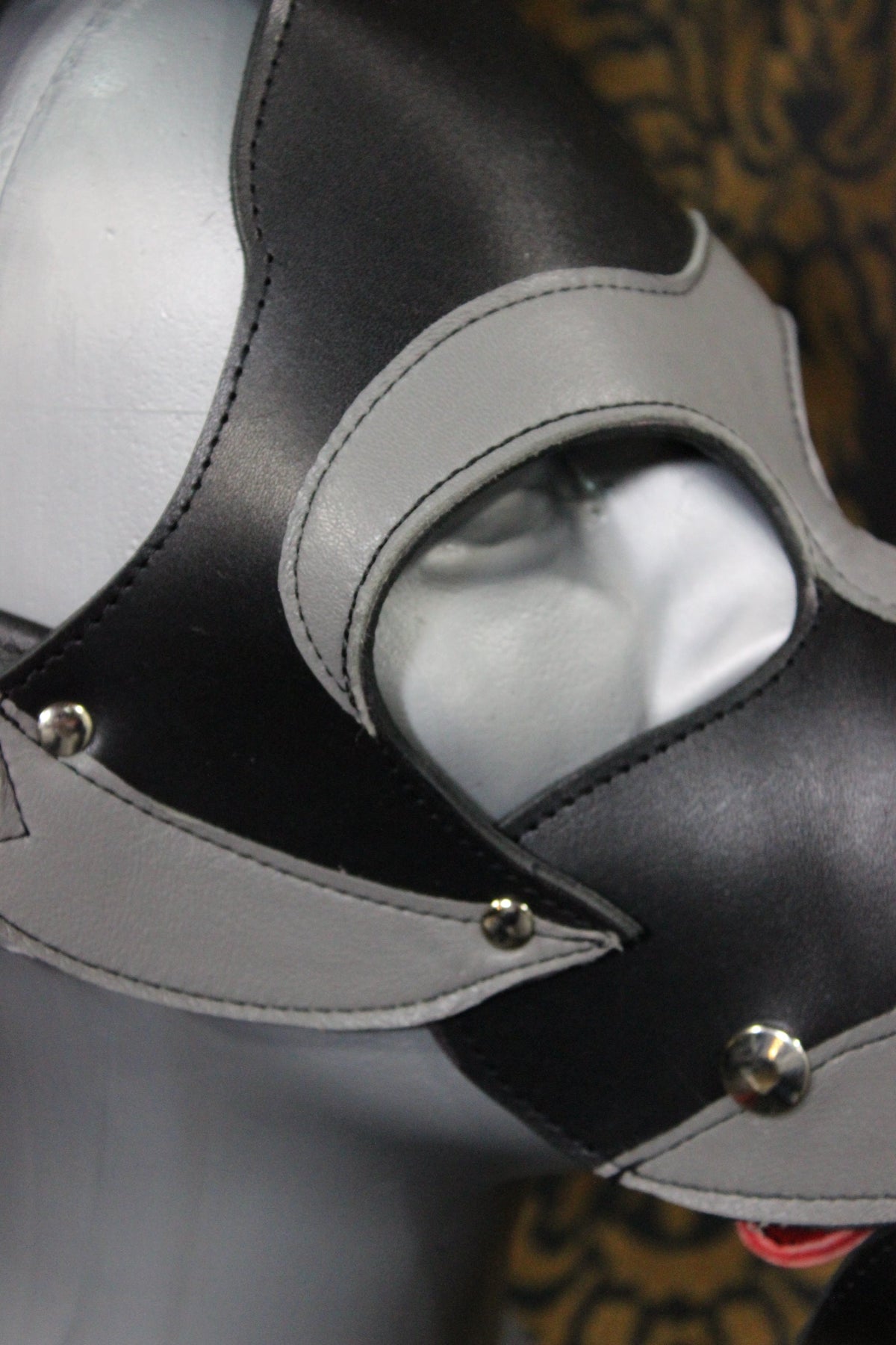 Husky style Pup Hood in Black and Gray - view 16