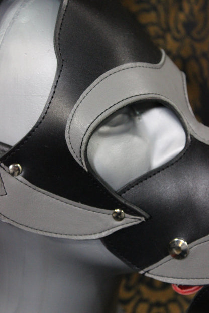 Husky style Pup Hood in Black and Gray - view 16