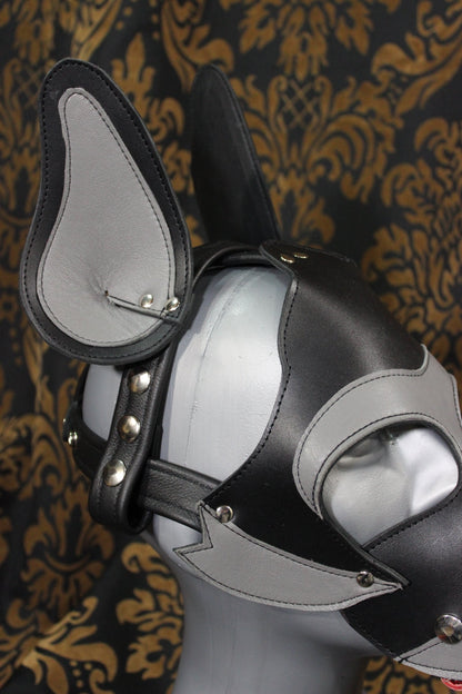 Husky style Pup Hood in Black and Gray - view 17