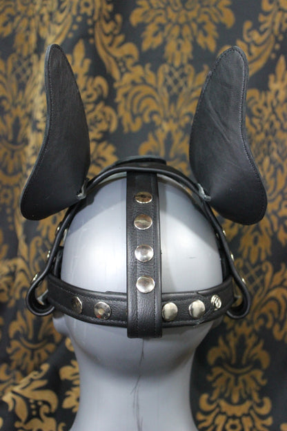 Husky style Pup Hood in Black and Gray - view 19