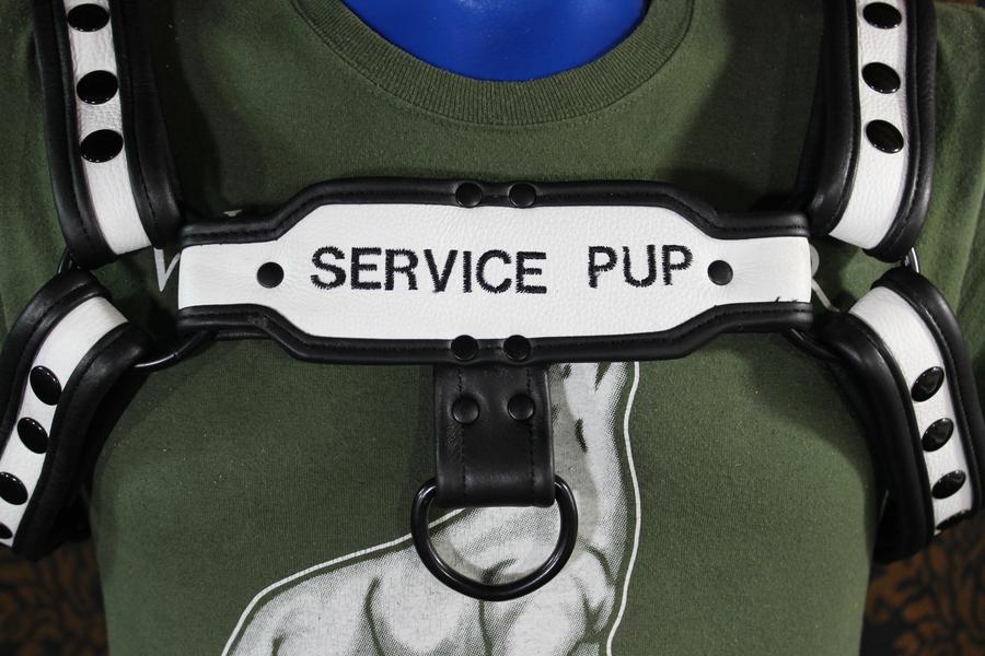 Two-Tone Service Pup Bulldog Harness - view 3