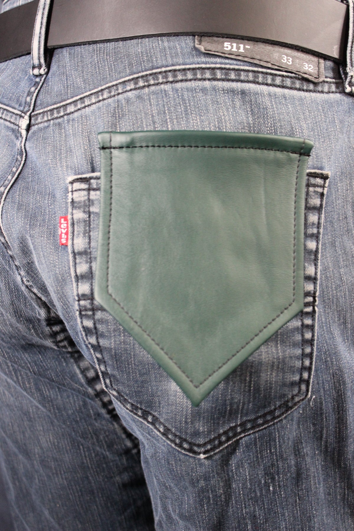 Solid Color Leather Pocket Flag - view 15