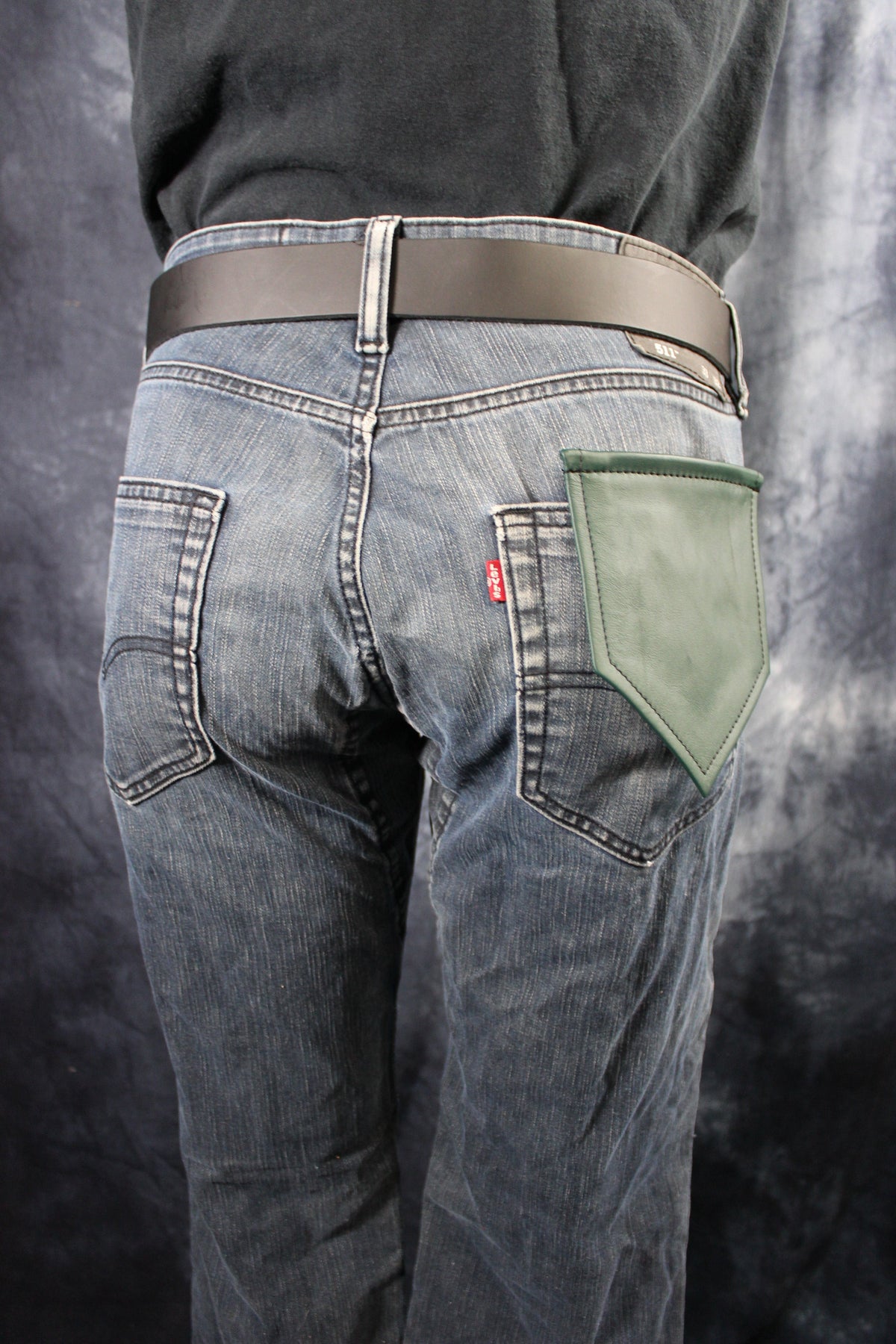 Solid Color Leather Pocket Flag - view 12
