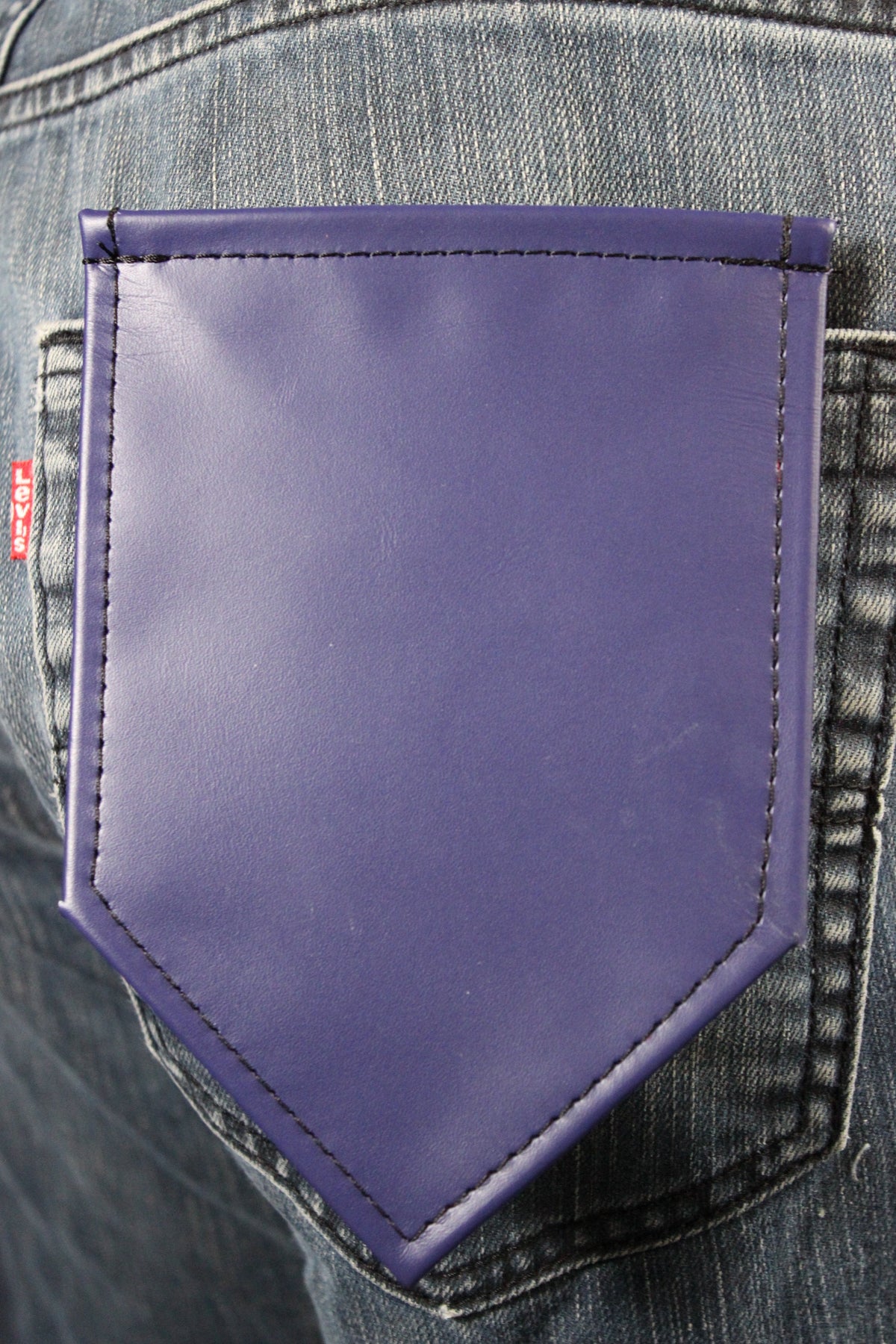 Solid Color Leather Pocket Flag - view 3