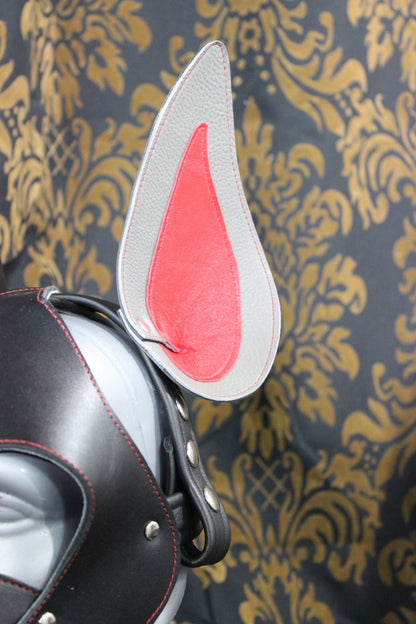 Great Dane Pup Hood In Black and Red - view 2