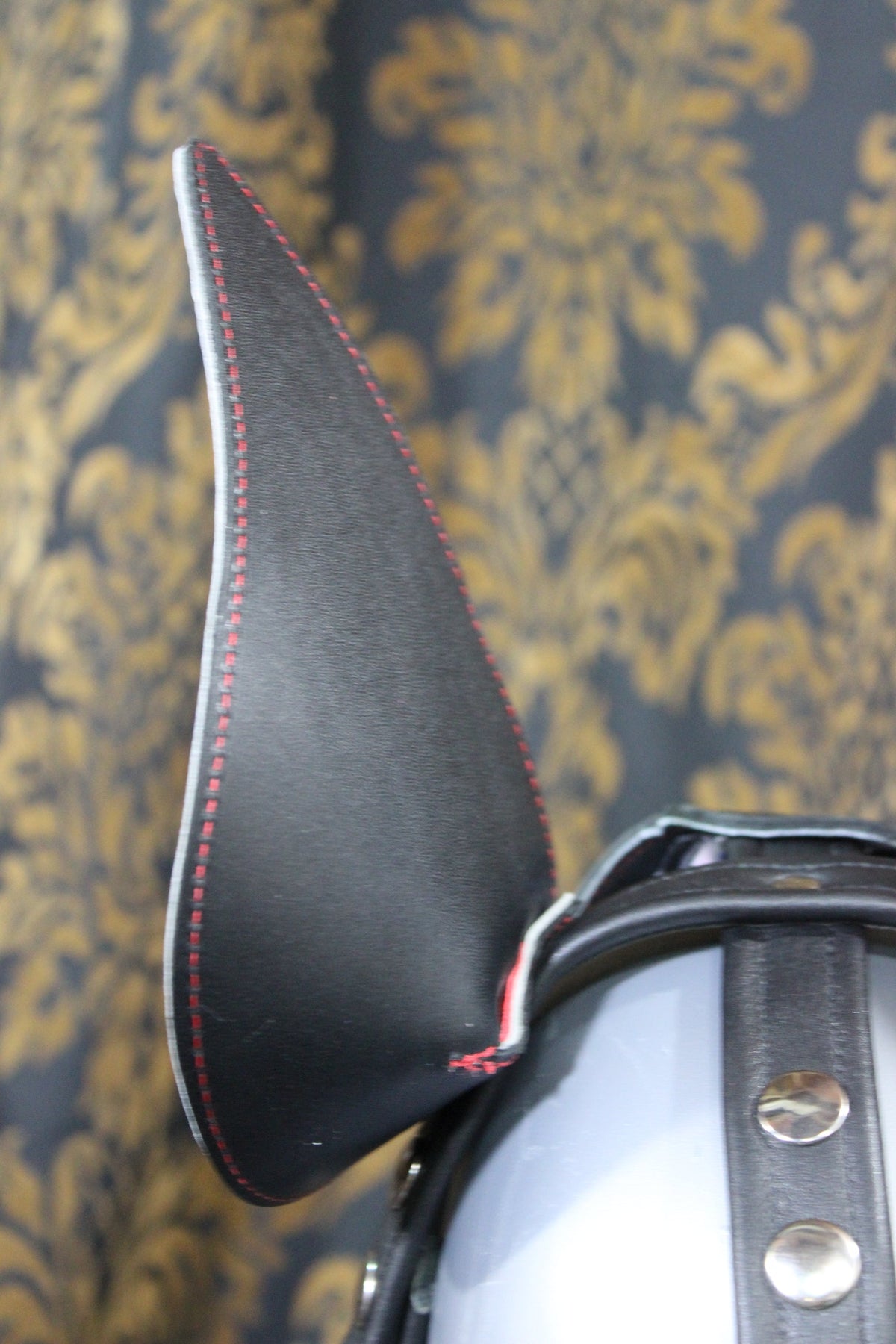 Great Dane Pup Hood In Black and Red - view 7