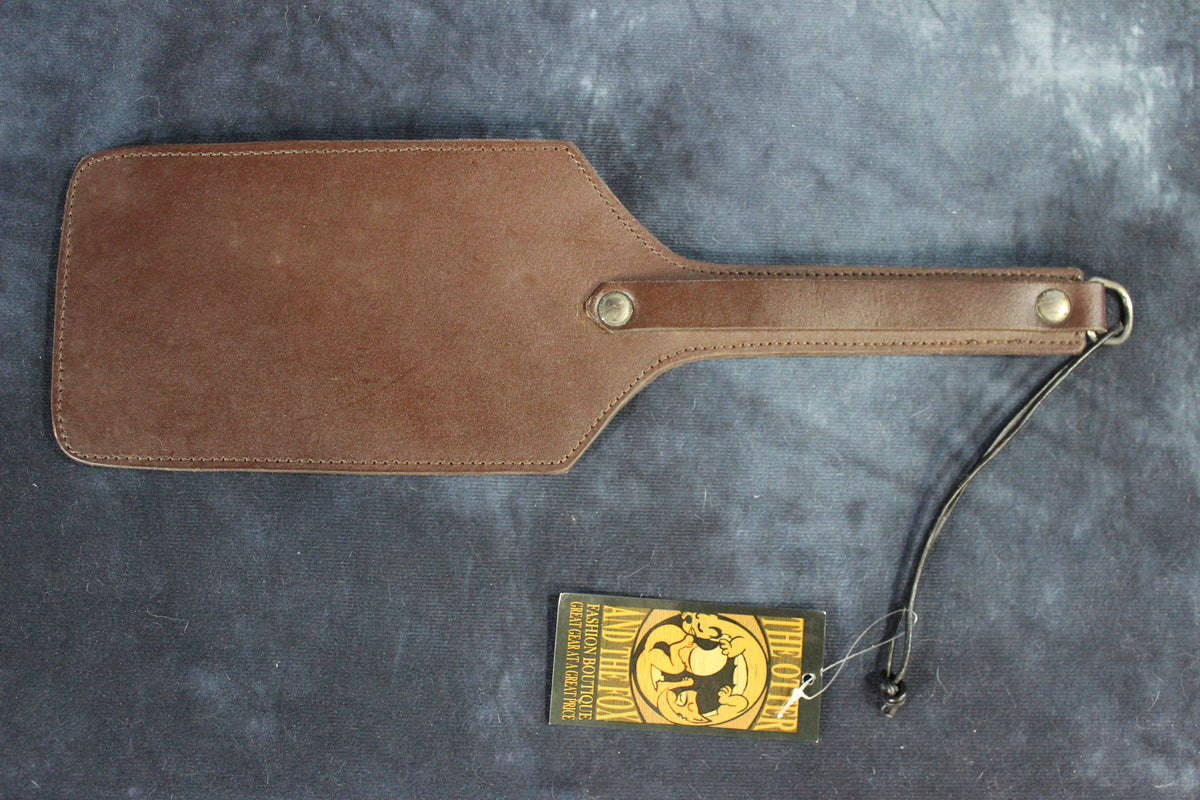 Flat Leather Paddle by Otter and Fox - front view