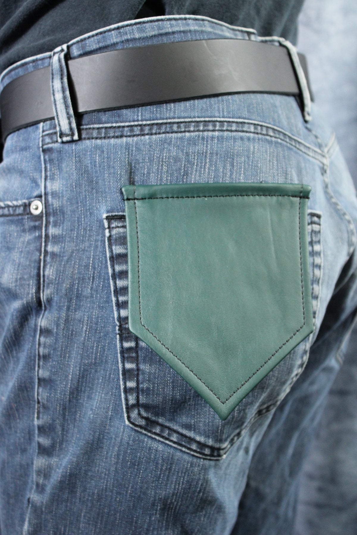 Solid Color Leather Pocket Flag - view 5