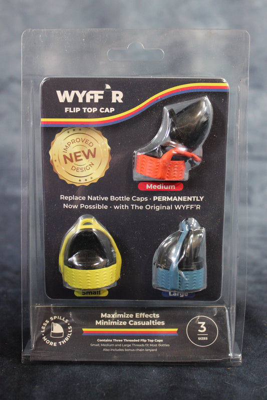 NEW ULTIMATE WYFF'R! Flip Bottle Tops - front view