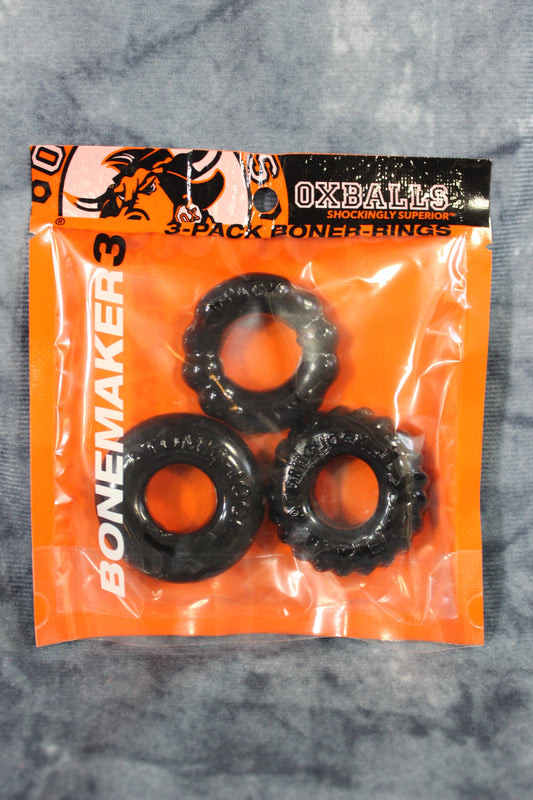 Oxballs Bonermaker Cockrings 3-Pack - front view