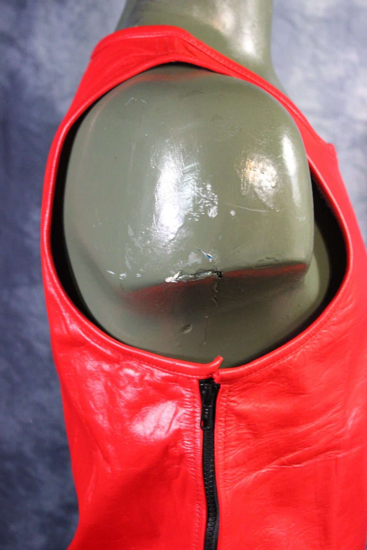 OnF Leather Tank Tops in Red - view 3