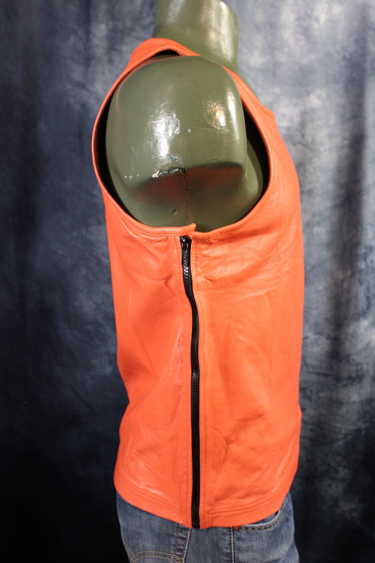 OnF Leather Tank Tops in Orange - view 4