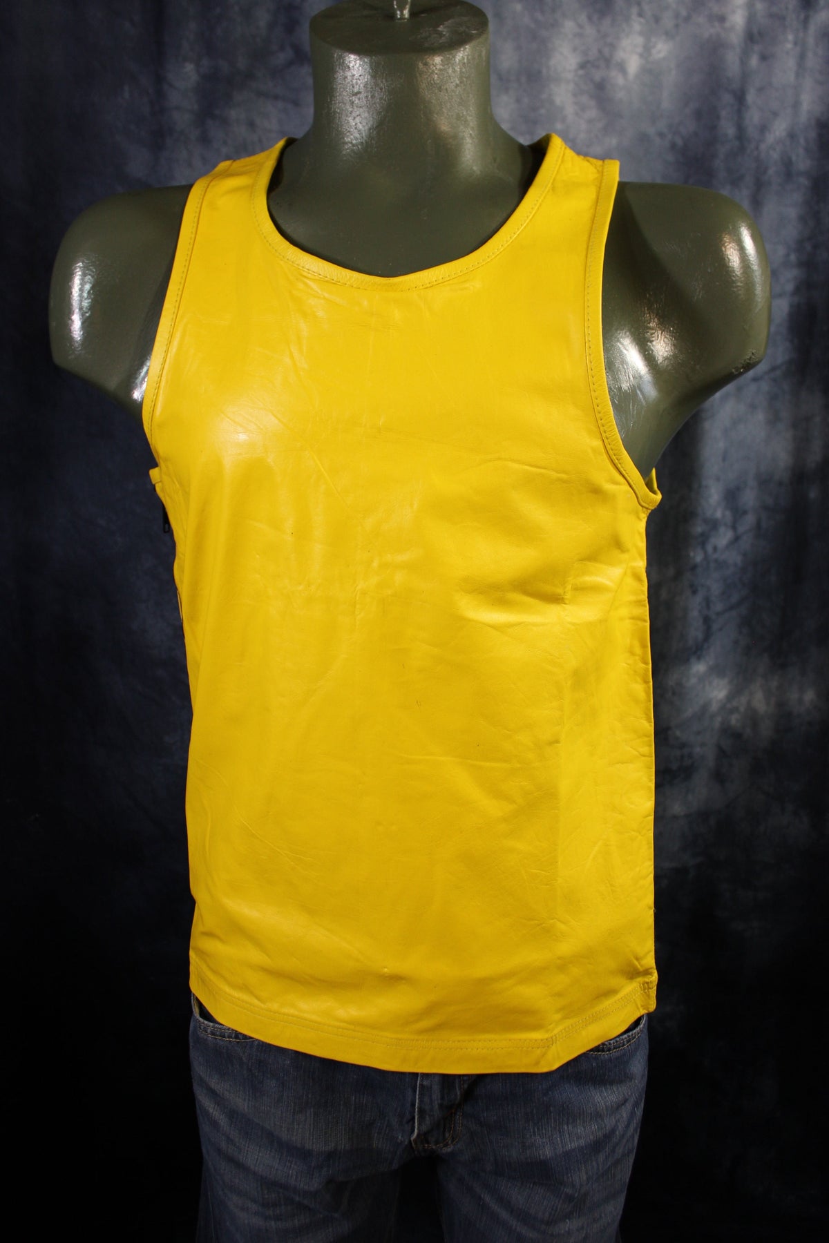 OnF Leather Tank Tops in Yellow - view 2