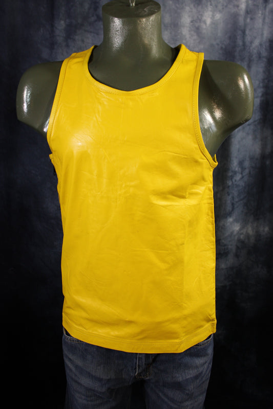 OnF Leather Tank Tops in Yellow - view 2