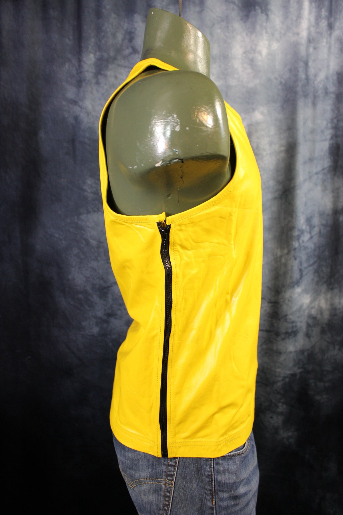 OnF Leather Tank Tops in Yellow - view 4