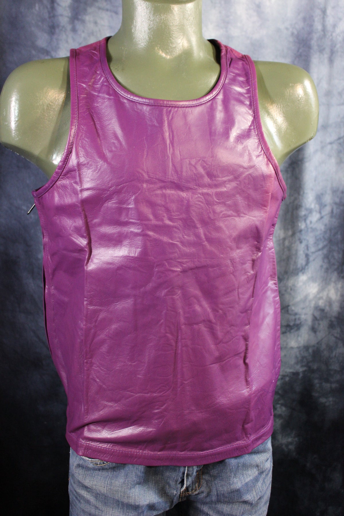 OnF Leather Tank Tops in Purple - view 2