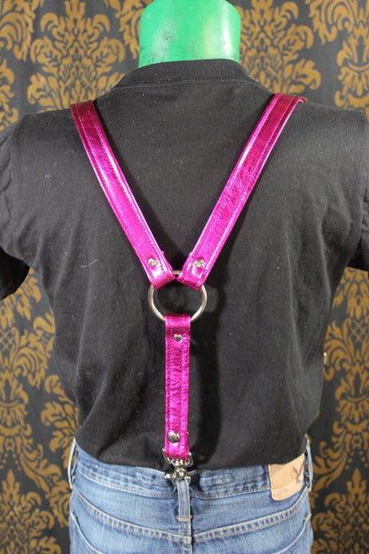 Metallic Pink Suspenders - view 2
