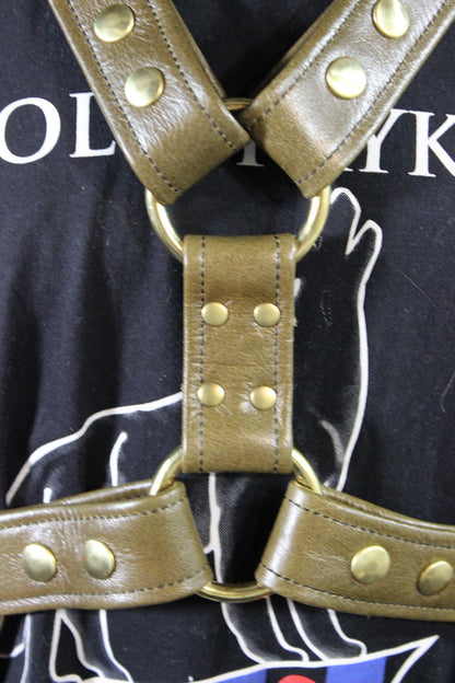 Metallic Olive Green Extended X Harness - view 4