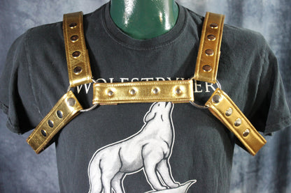 The Otter and The Fox Leather Bulldog Harness - front view
