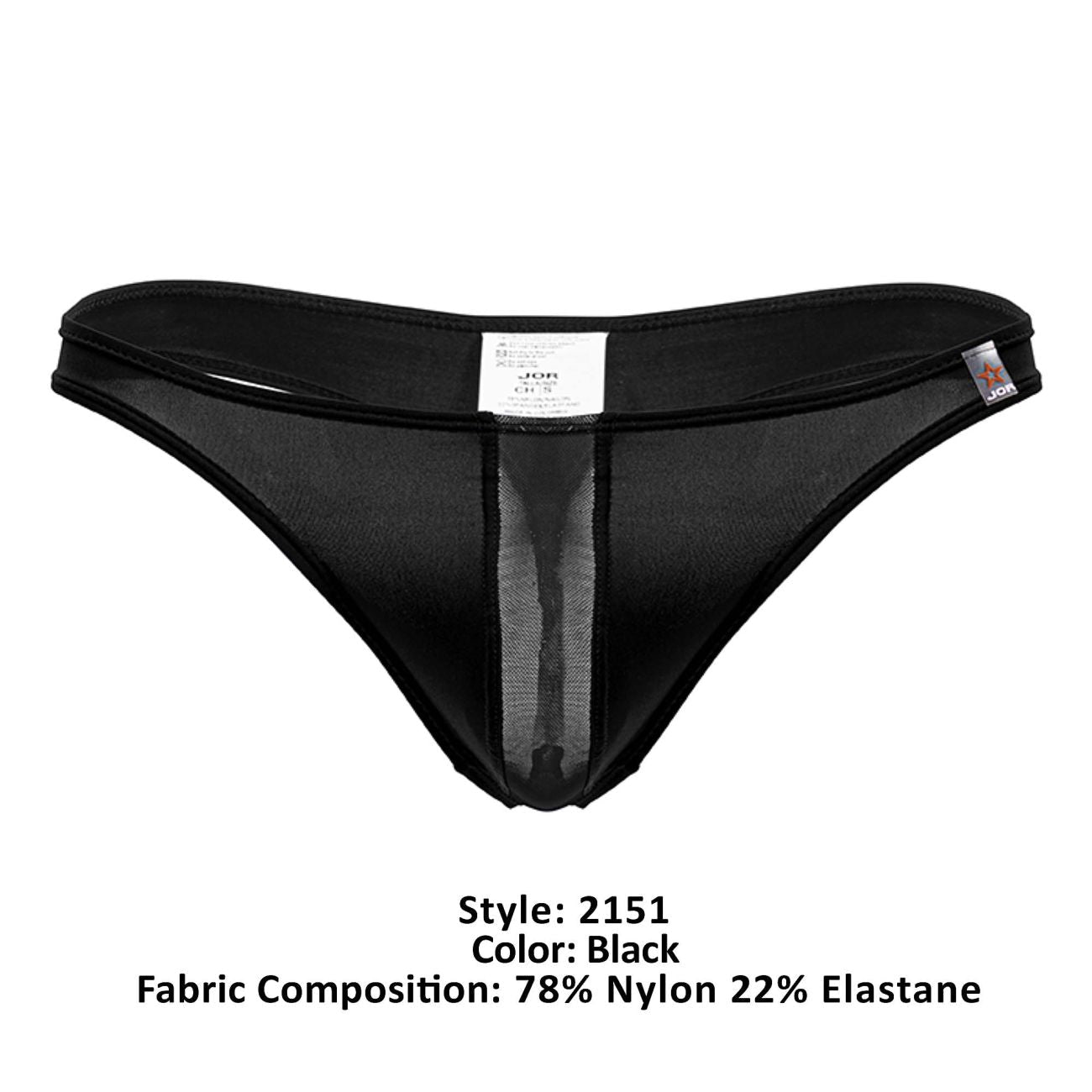 JOR Men's Underwear 2151 Apolo Thongs Color Black