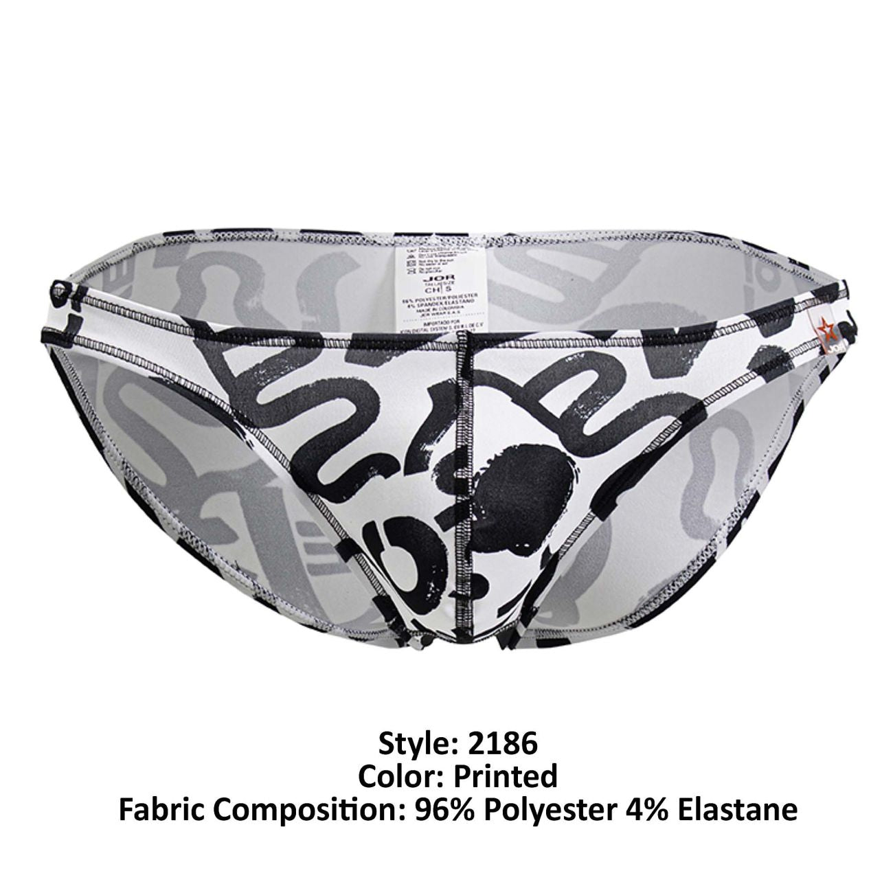 JOR Men's Underwear 2186 Love Bikini Color Printed