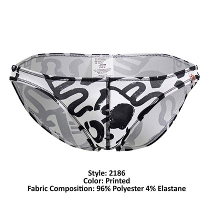 JOR Men's Underwear 2186 Love Bikini Color Printed