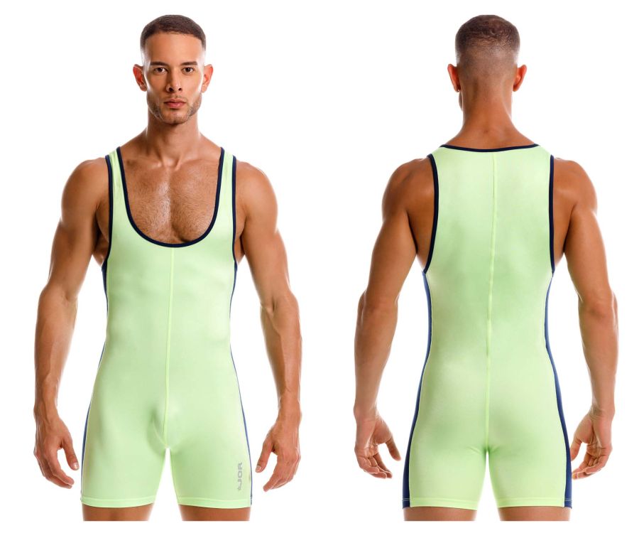 JOR Men's active and swimwear 2216 Fighter Bodysuit Color Green
