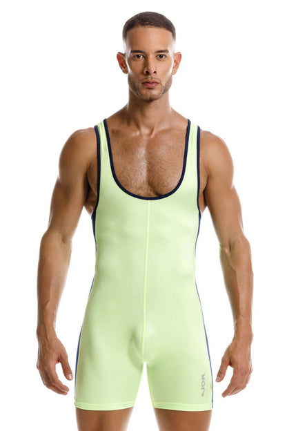 JOR Men's active and swimwear 2216 Fighter Bodysuit Color Green