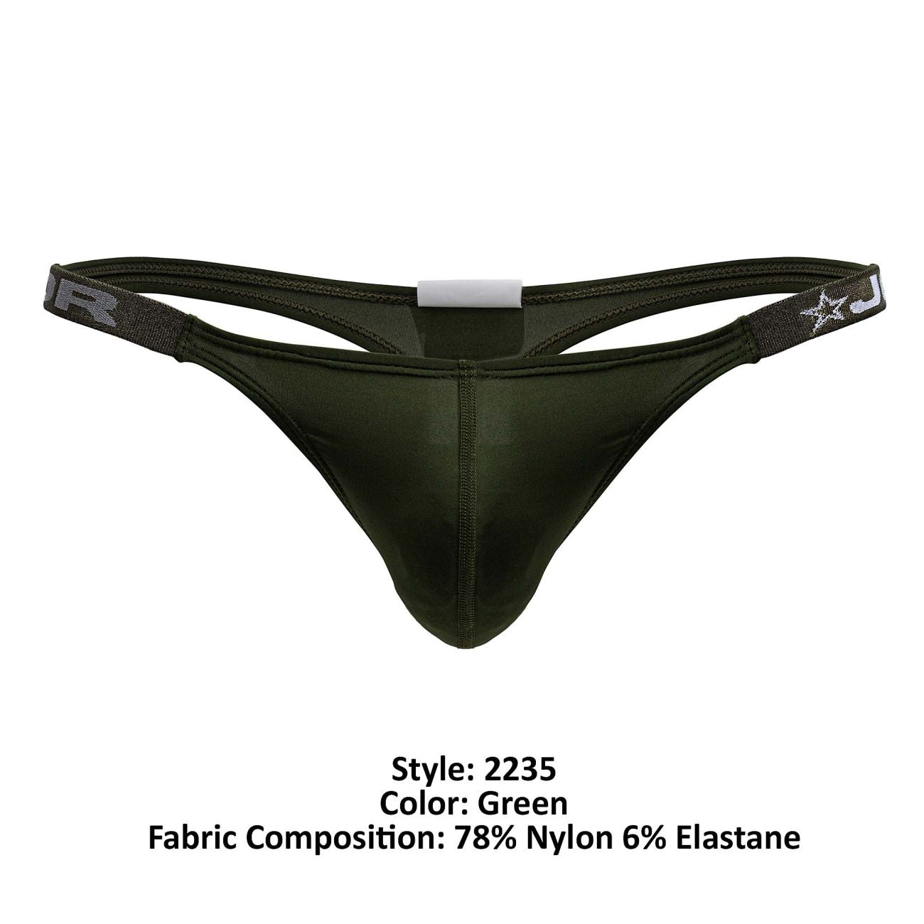 JOR Men's Underwear 2235 Eros Thongs Color Green