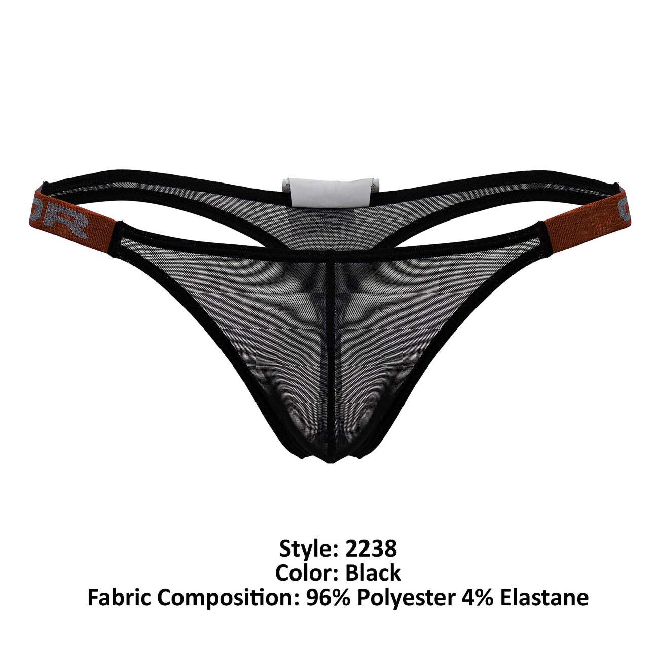JOR Men's Underwear 2238 Frost Thongs Color Black