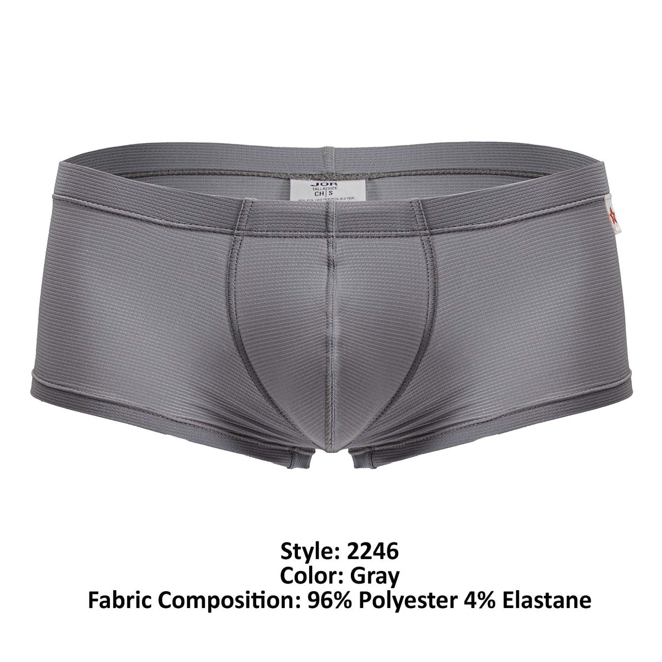 JOR Men's Underwear 2246 Cosmo Trunks Color Gray