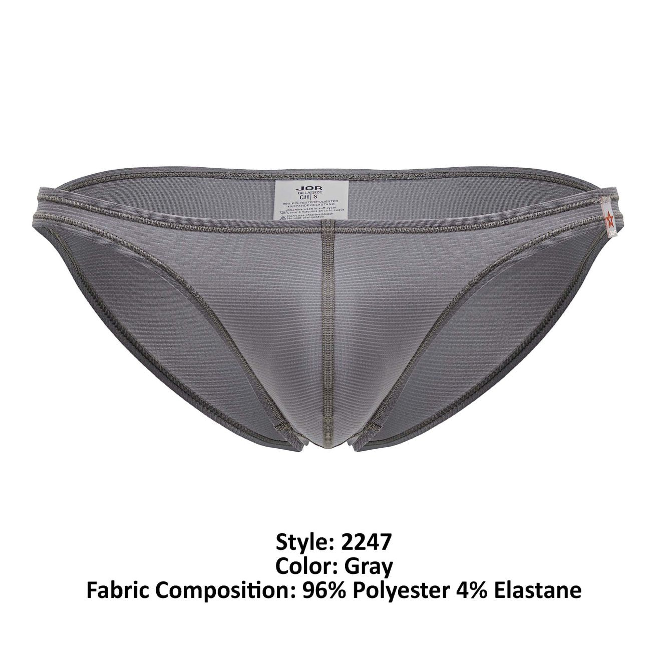 JOR Men's Underwear 2247 Cosmo Bikini Color Gray
