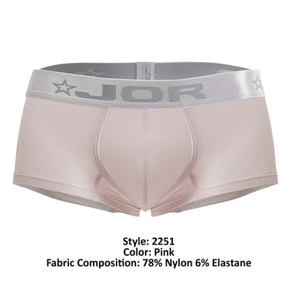 JOR Men's Underwear 2251 Bright Trunks Color Pink