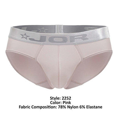 JOR Men's Underwear 2252 Bright Briefs Color Pink