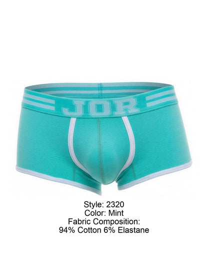 JOR Men's Underwear 2320 College Trunks Color Mint