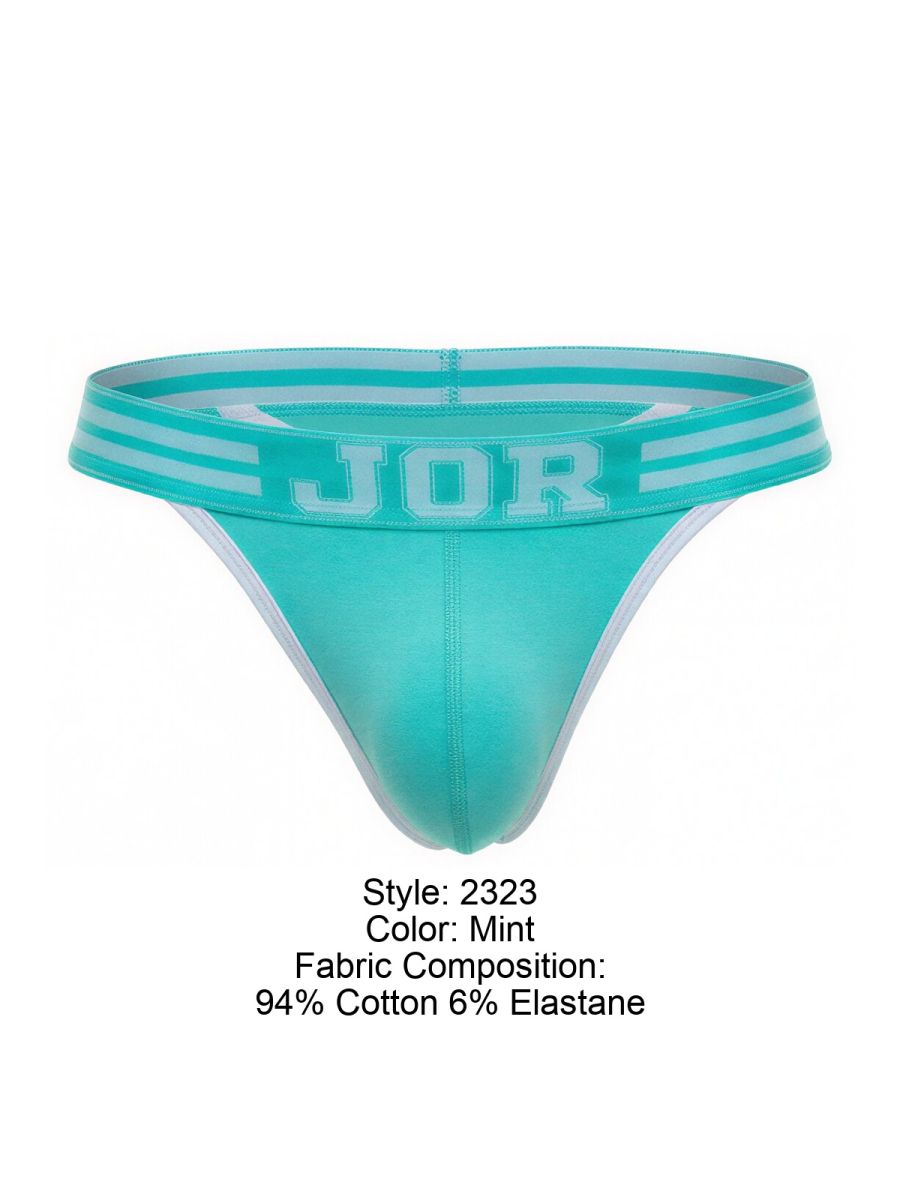 JOR Men's Underwear 2323 College Thongs Color Mint