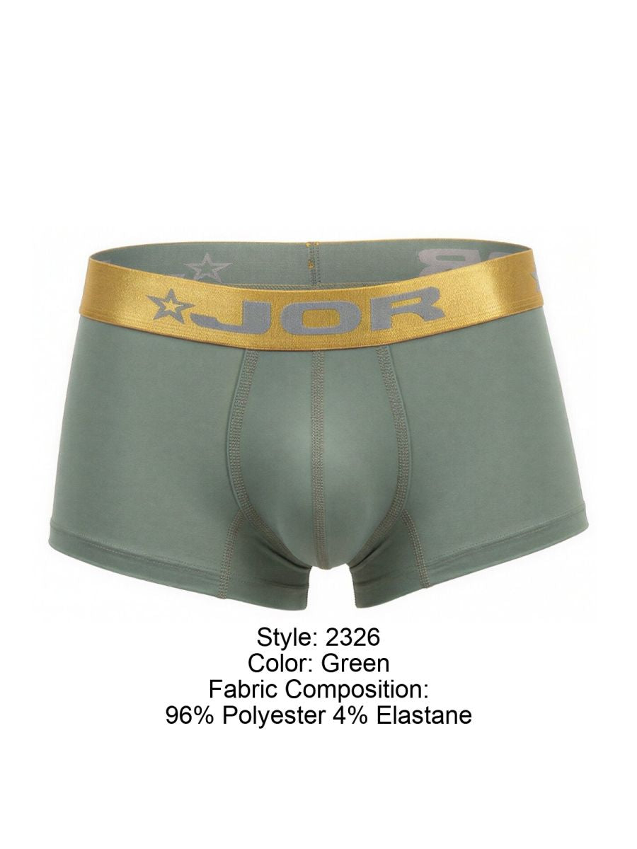 JOR Men's Underwear 2326 Soho Trunks Color Green