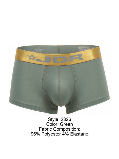 JOR Men's Underwear 2326 Soho Trunks Color Green