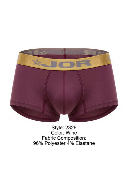 JOR Men's Underwear 2326 Soho Trunks Color Wine