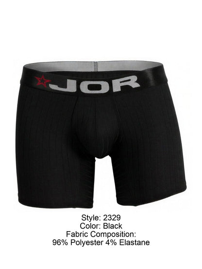 JOR Men's Underwear 2329 Cronos Boxer Briefs Color Black