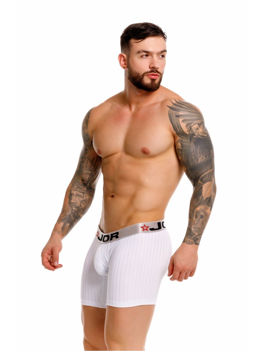 JOR Men's Underwear 2329 Cronos Boxer Briefs Color White
